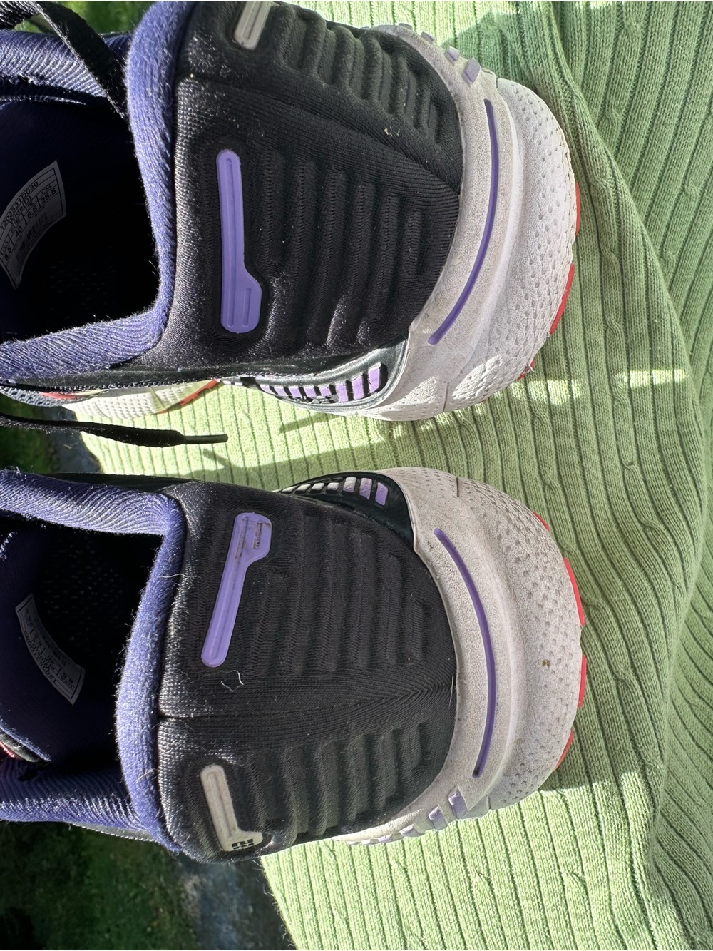 Brooks Women’s Navy Running Shoes with Purple & Coral Details - Picture 3 of 4